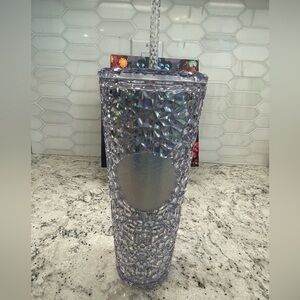 Starbucks 2024 Sparkling Iridescent Unicorn Diamond Gemstone Venti Tumbler. NWT.